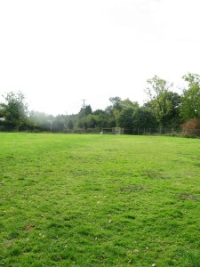 The little white dot in the centre background, by the fence is Isis!